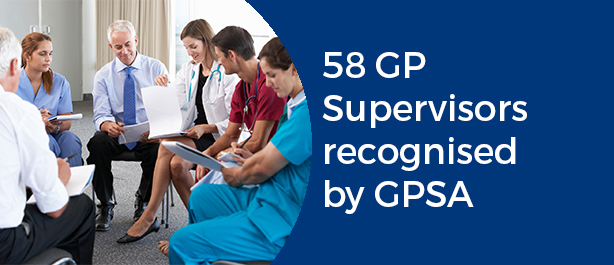 Header image for news article for 58 GP supervisors recognised by GPSA in 2017
