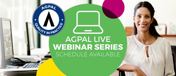 Header image for AGPAL Live webinar series 2019