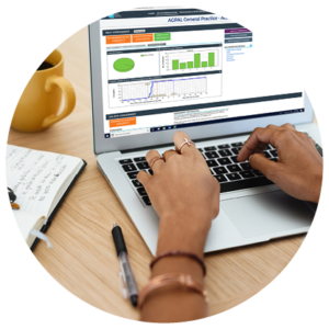 A_2020_AProCircle Image of a practice manager using AccreditationPro