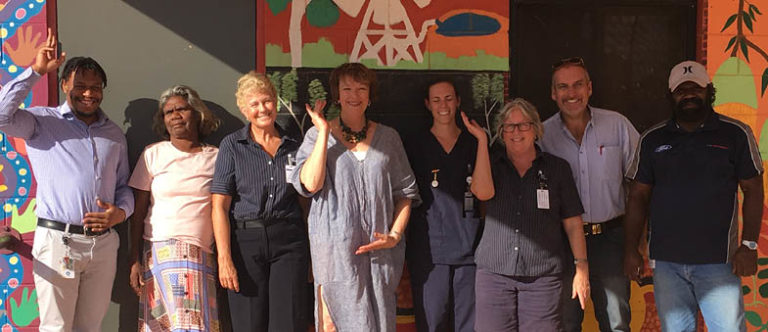 Image of AGPAL Surveyors at a remote Northern Territory clinic in 2018 for an on-site accrediation survey