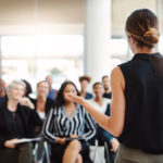 Delivering an informative presentation like a pro Shot of a young businesswoman delivering a speech during a conference