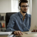 Young man working